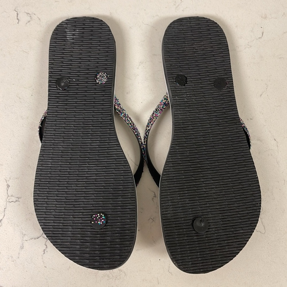 Havaianas Women's Slim Carnaval Flip Flop Sandals, Multicolor Glitter Size 11/12 - Picture 11 of 17